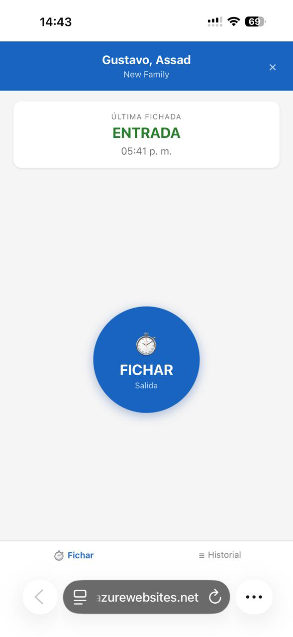 Fichada móvil desde el smartphone